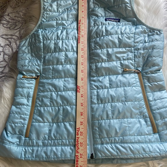 Patagonia Sz S Women's Light Blue Quilted Vest - Picture 8 of 11